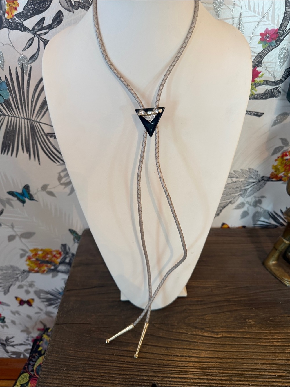 Audrey Limoges Collection Handmade Art Deco Bolo Tie